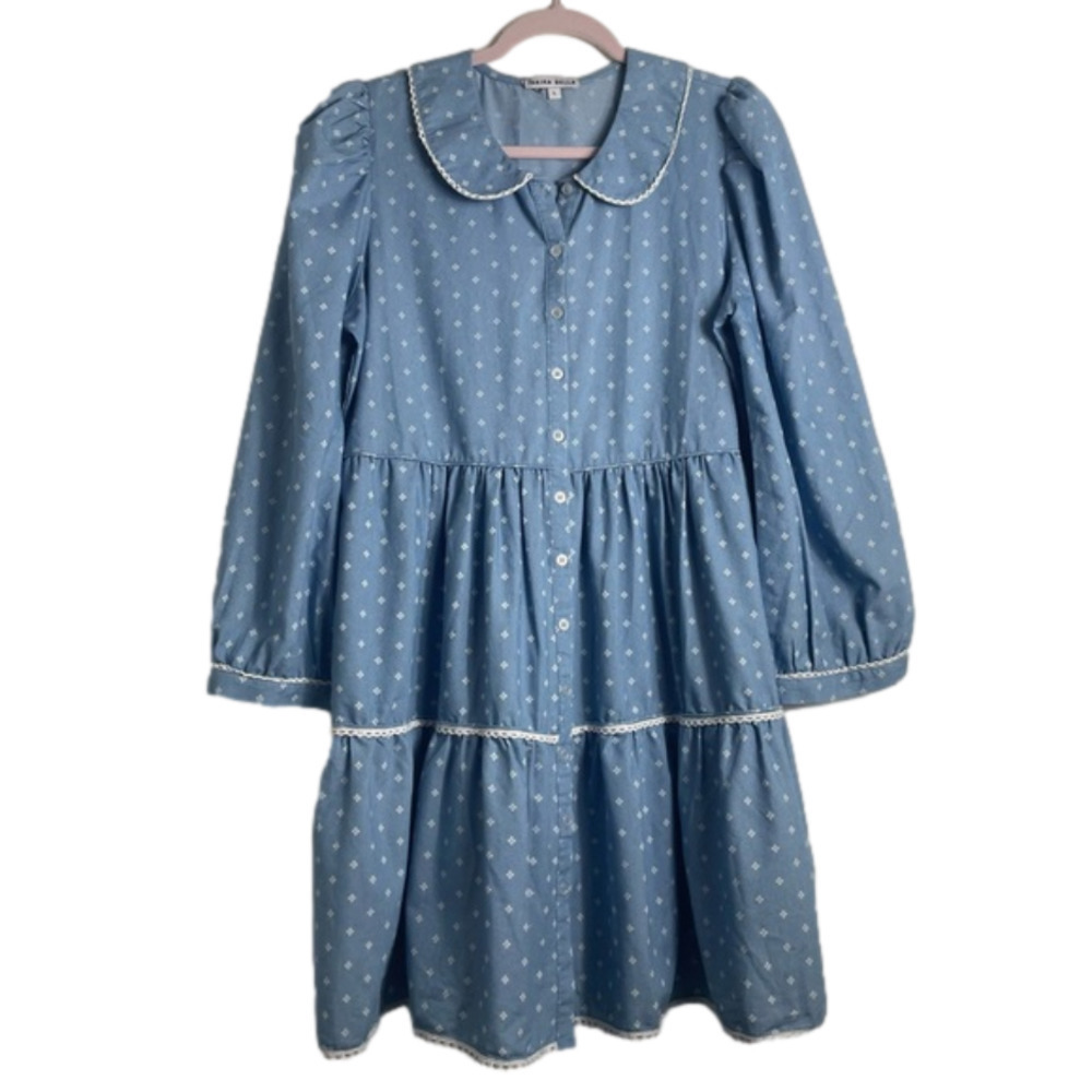 YAKIRA Bella button down cotton dress size L